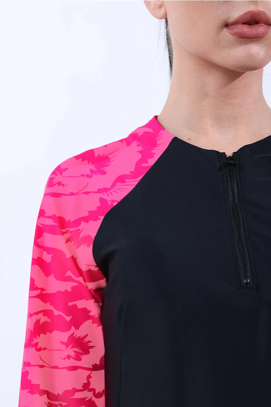 AGUILA AQUA DRIFT BLACK SWIM SHIRT TOP