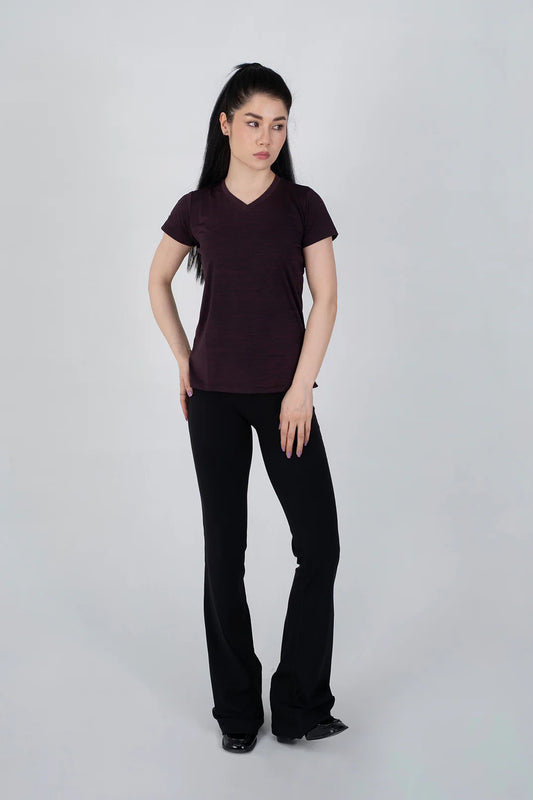 AGUILA POWER FEMME BURGUNDY MELANGE T-SHIRT