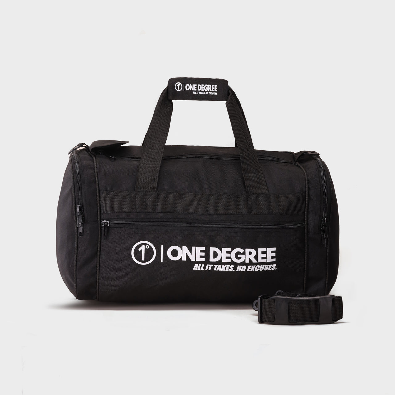 One Degree Black Gym Duffel Bag