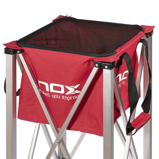 NOX FOLDABLE BALL BASKET WITH WHEELS RED