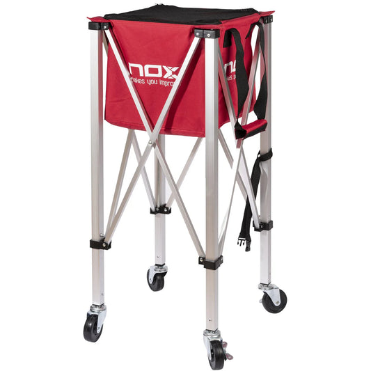 NOX FOLDABLE BALL BASKET WITH WHEELS RED
