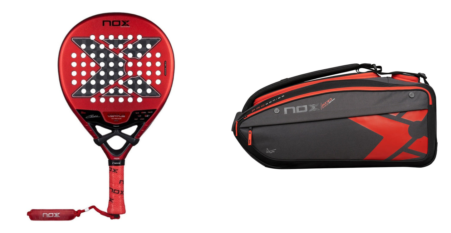 NOX EA10 Ventus Hybrid racket with AT10 Big Size padel bag