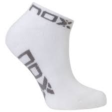 NOX BAG WOMEN'S ANKLE SOCKS WHITE WITH GREY LOGO