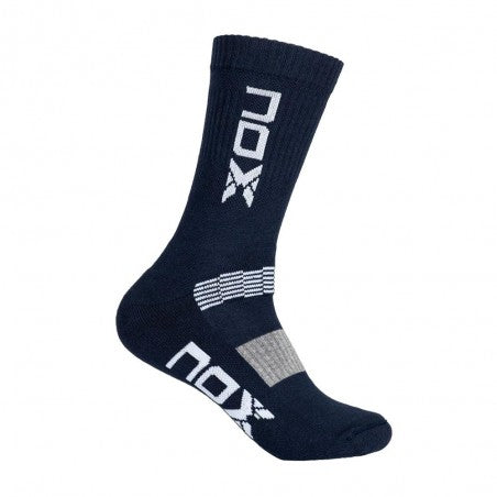 NOX BAG MEN'S SOCKS MC BLUE WITH WHITE VERTICAL LOGO