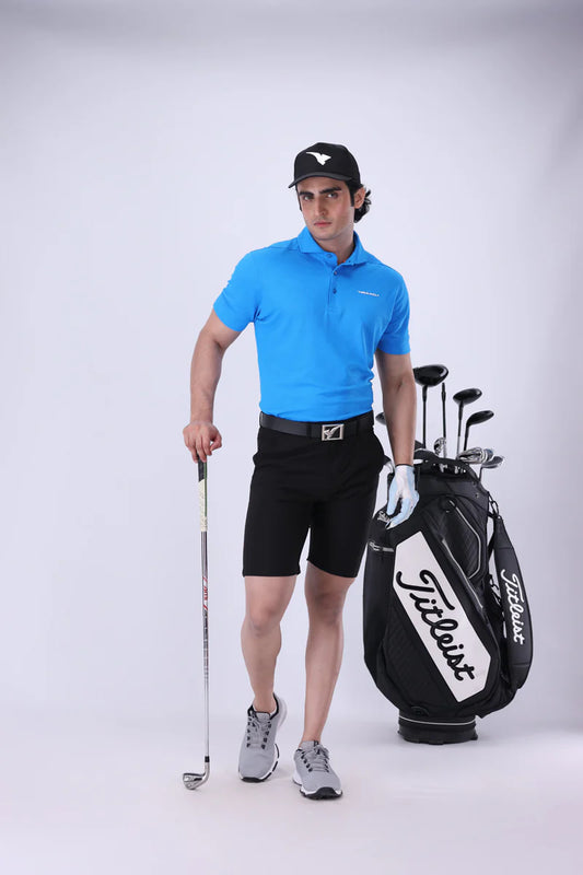 AGUILA NECTAR TURQUOISE BLUE GOLF POLO