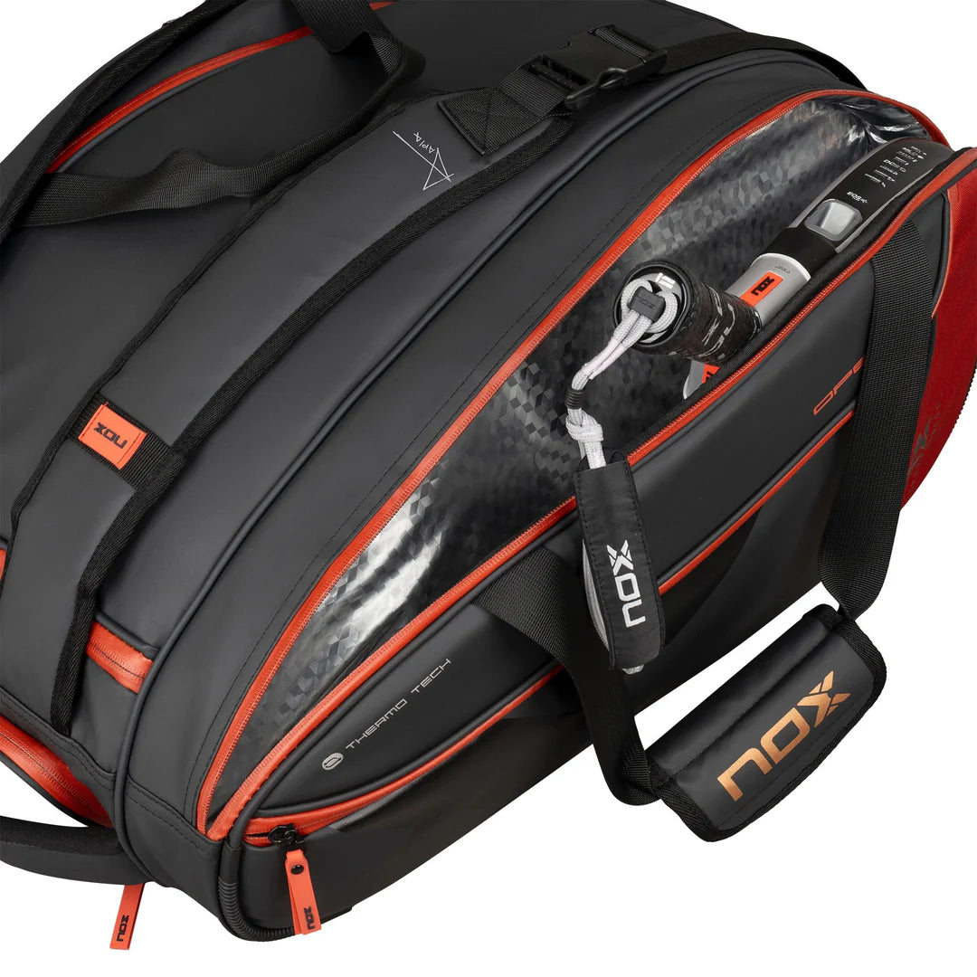 NOX LUXURY OPEN SERIES BLACK/RED PADEL BAG