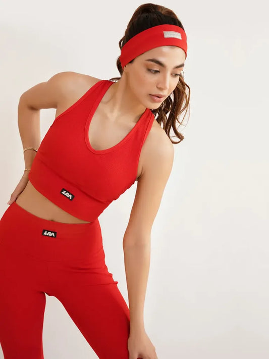 LFA Cherry Rib Sports Crop Top
