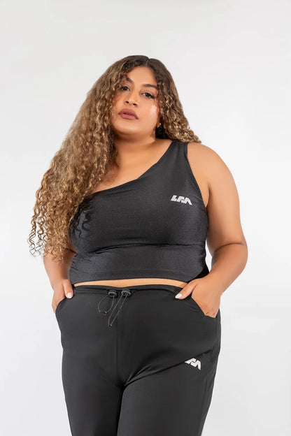 LFA Shimmer One-Shoulder Top