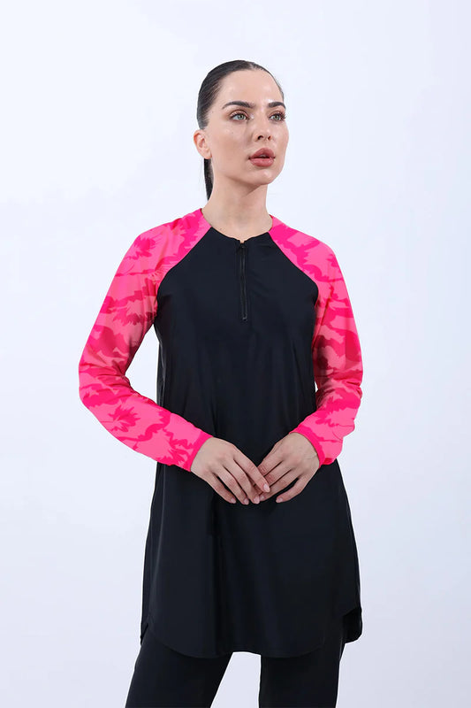 AGUILA AQUA DRIFT BLACK SWIM SHIRT TOP