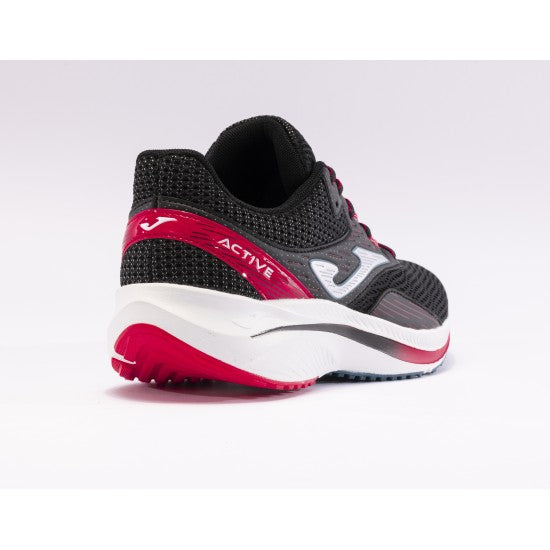 Joma Active 2401 running shoes - Black Red - angle 3