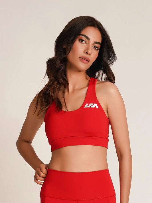 LFA Cherry Red Compression Swift Sports Bra