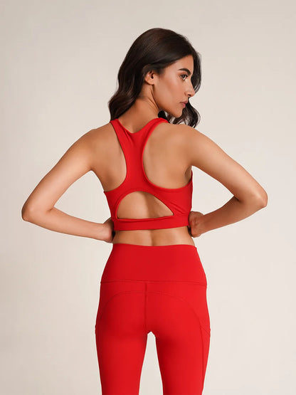 LFA Cherry Red Compression Swift Sports Bra