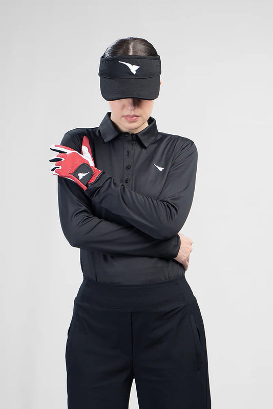 AGUILA MODELLE FULL SLEEVES BLACK GOLF POLO SHIRT