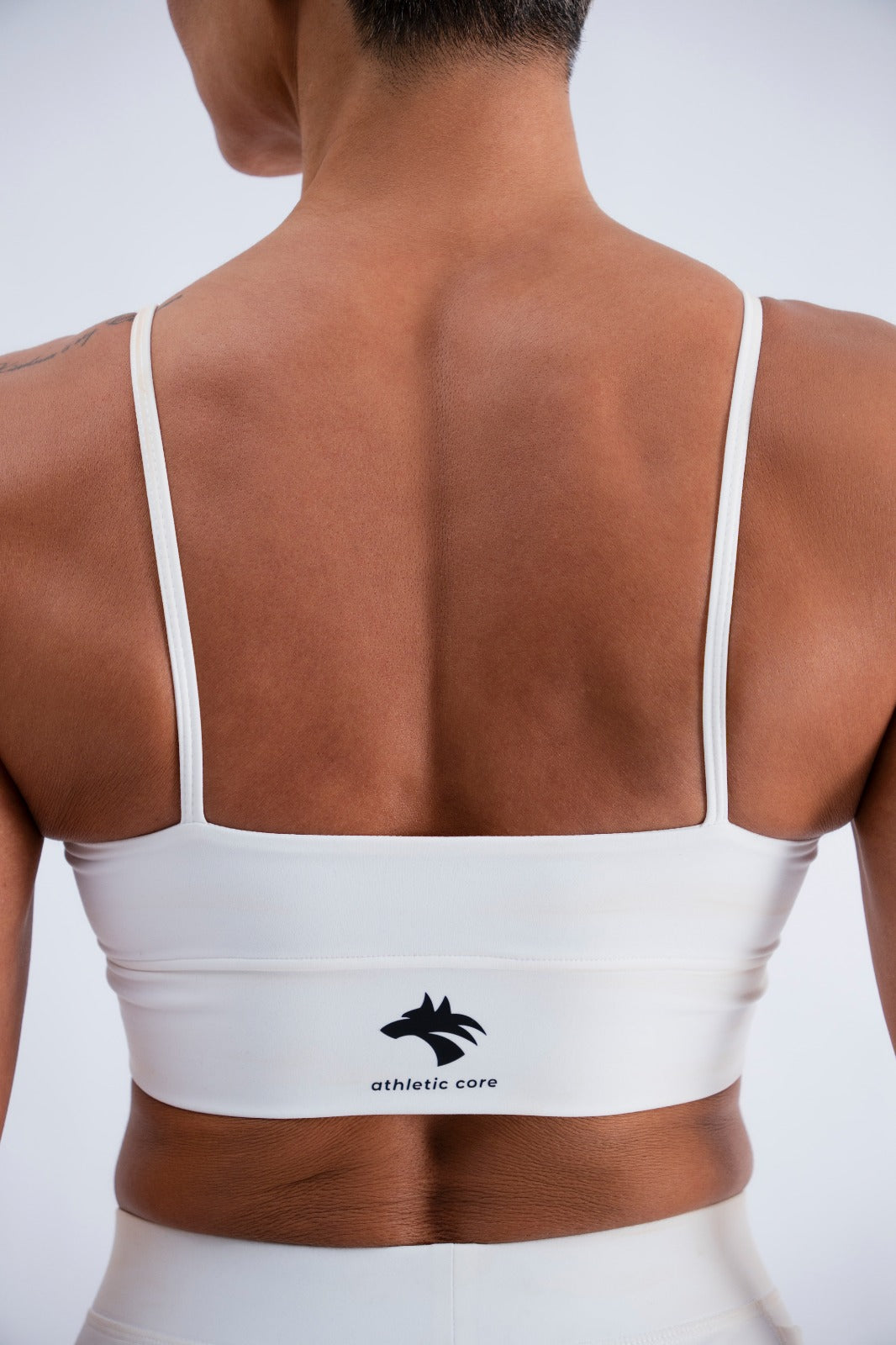 Athletic Core Sports Crop Bra - White