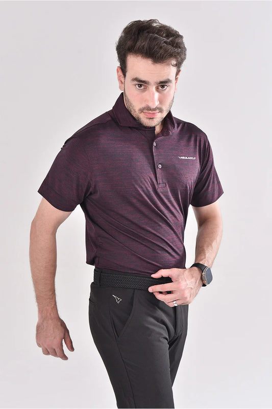 MODERNO CATIONIC BURGUNDY GOLF POLO