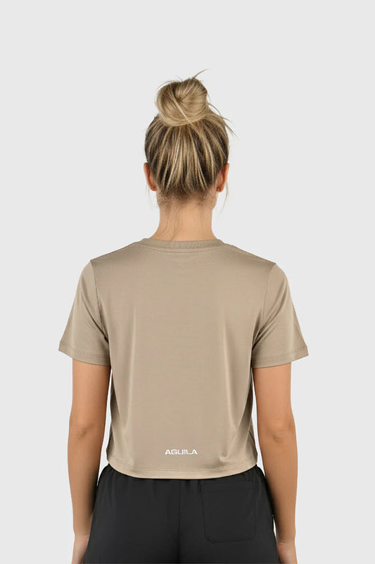 AGUILA WOMEN CROP TOP BROWN