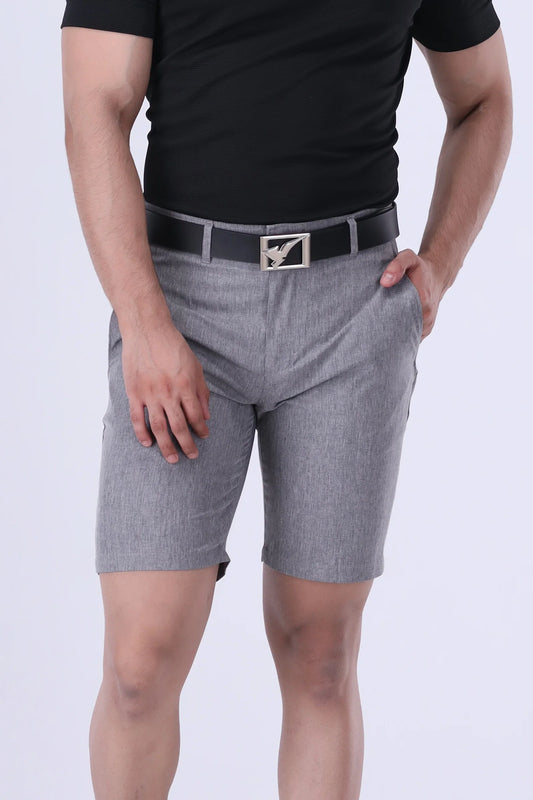 GOLF SHORTS SILVER GREY MELANGE-MS