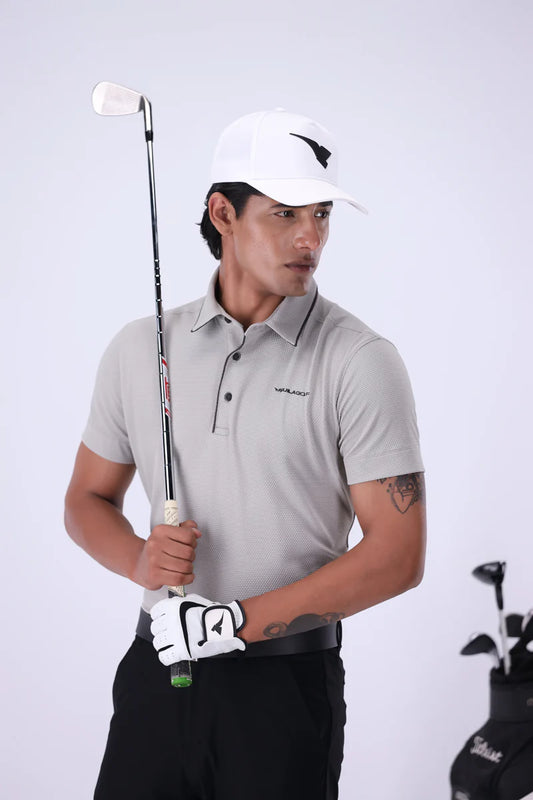 AGUILA NECTAR ASH GREY C STRIPE GOLF POLO