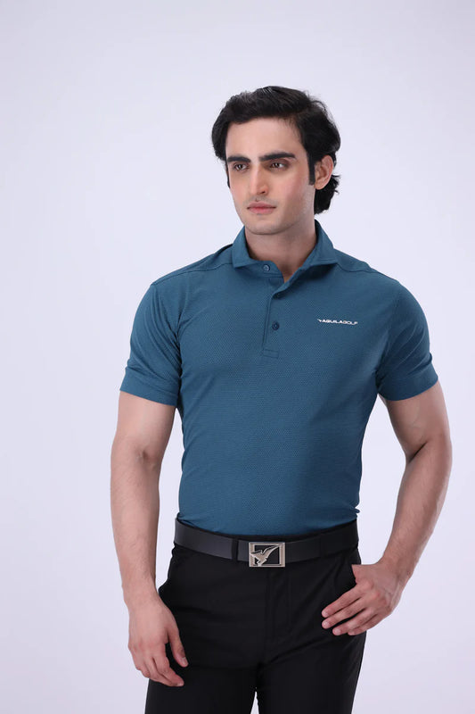 AGUILA NECTAR TEAL GOLF POLO