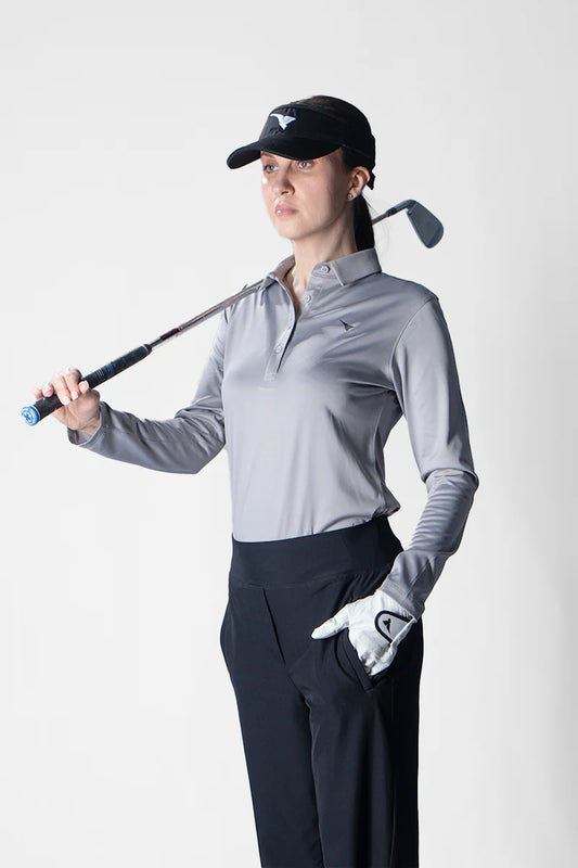AGUILA MODELLE FULL SLEEVES GRAPHITE GOLF POLO SHIRT