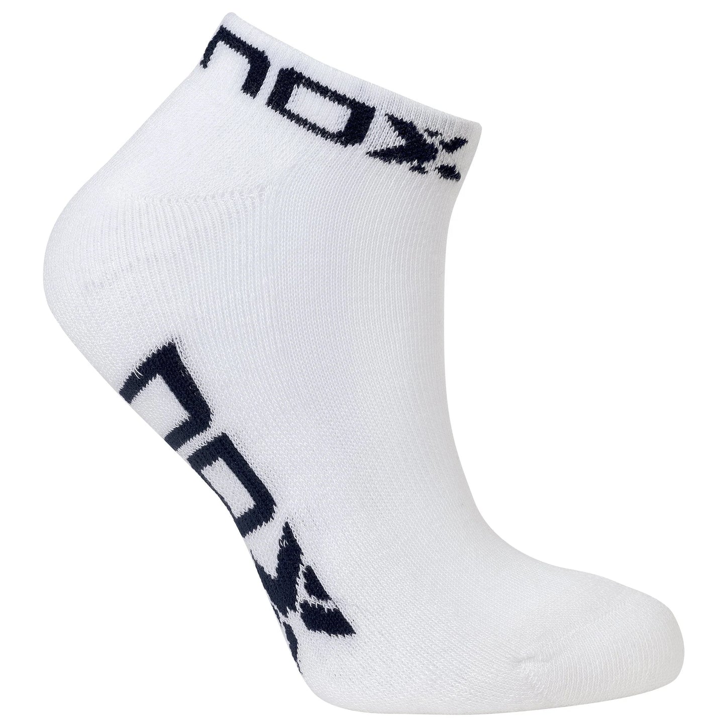 NOX BAG WOMEN'S ANKLE SOCKS WHITE WITH NAVY BLUE LOGO