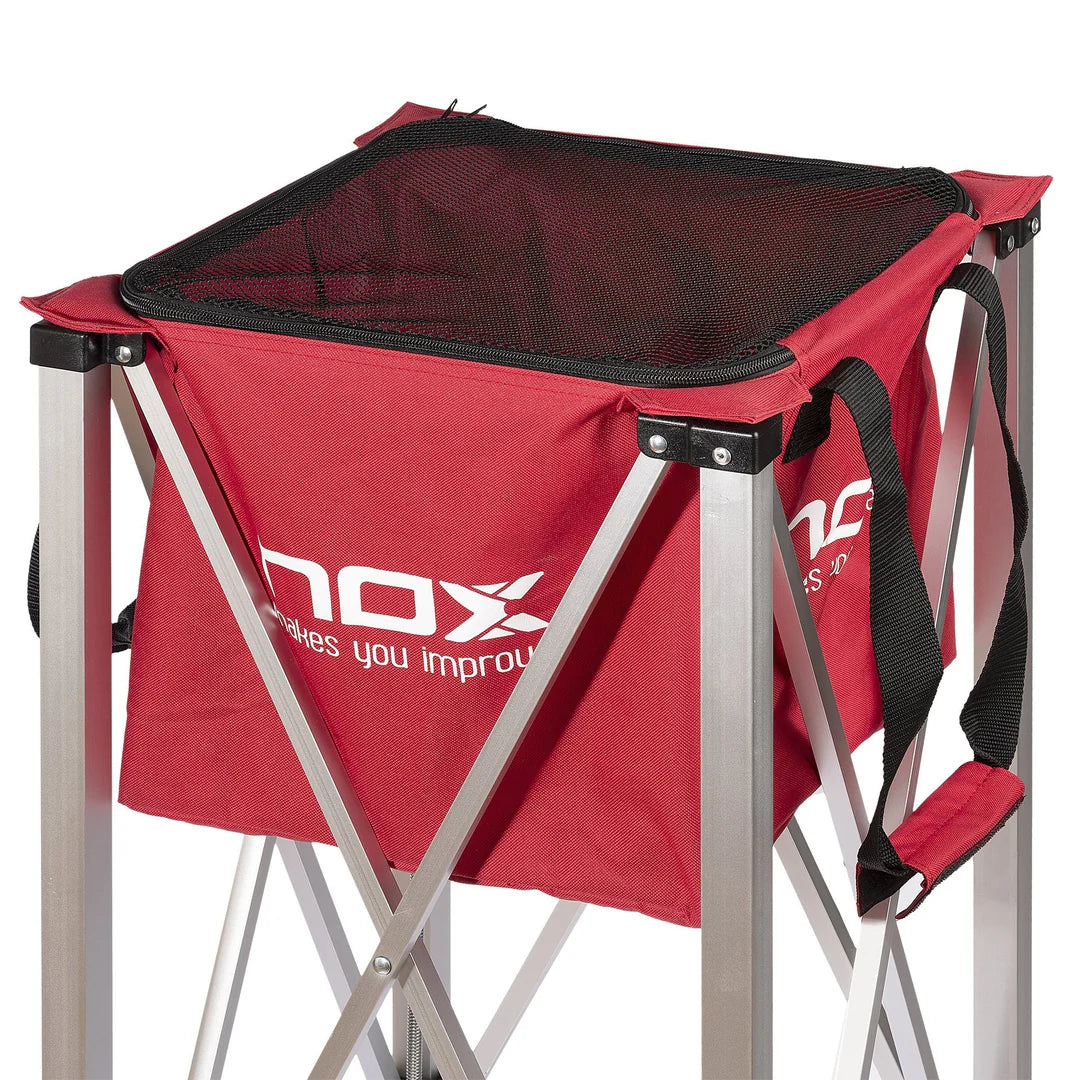 NOX FOLDABLE BALL BASKET WITH WHEELS RED