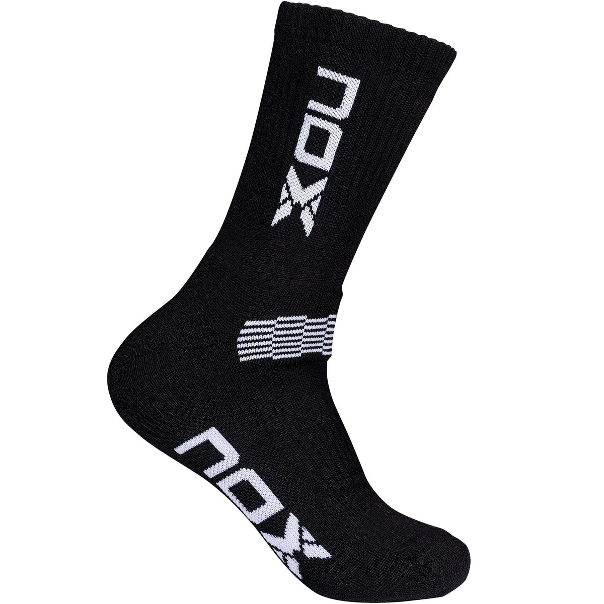 NOX Long Socks Black with white NOX logo